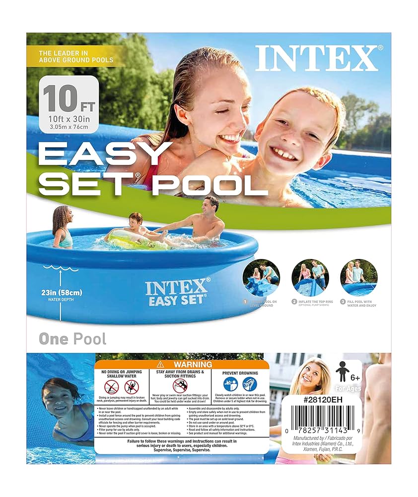 INTEX 28120EH Easy Set Inflatable Swimming Pool: 10ft x 30in